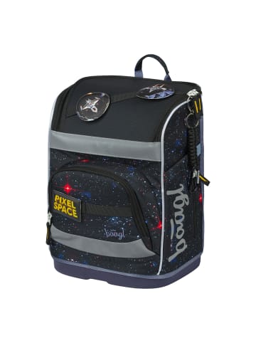 BAAGL Schulranzen Zippy plus in Schwarz Pixel Space - 28x37x20cm