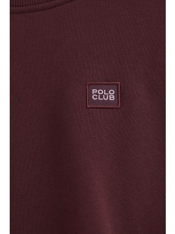 Polo Club Sweatshirt in Burgundisch
