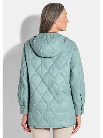 GOLDNER Stilvolle Übergangsjacke mit Kapuze in graugrün