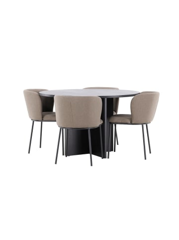 ebuy24 Essgruppe Strada Schwarz 120 x 120 cm