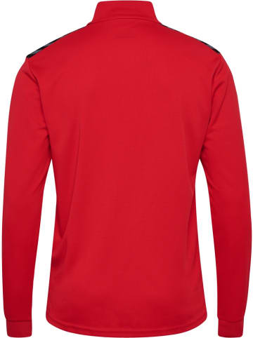 Hummel Trainingsjacke "Hmlauthentic Half Zip Sweat" in Rot