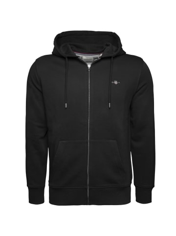 Gant Kapuzenpullover Reg Shield Full Zip in schwarz