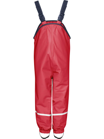 Playshoes Kinder Regenhose "Fleece-Trägerhose" in Rot