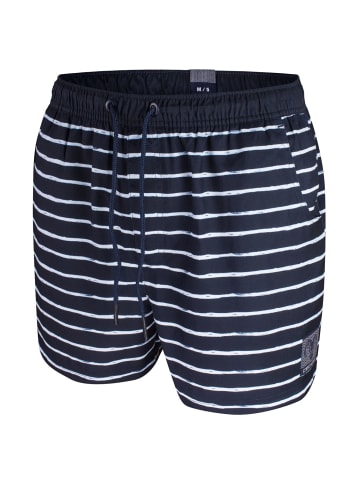 CECEBA Badeshorts in Navy / weiß schmal gestreift