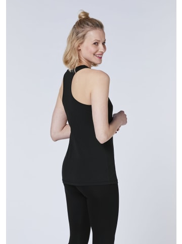 Detto Fatto Tank Top im reversiblen Two-Tone-Look in Schwarz