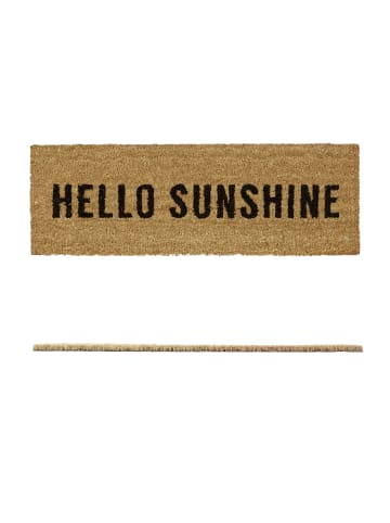 relaxdays Fußmatte Hello Sunshine in Natur - (B)75 x (T)25 cm