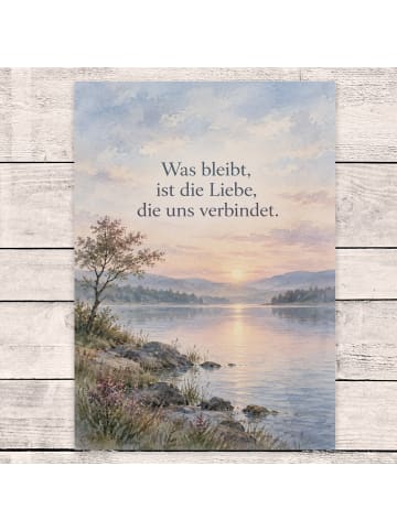 Mr. & Mrs. Panda Trauerkarte Baum poetisch Design mit Spruch in Weiß