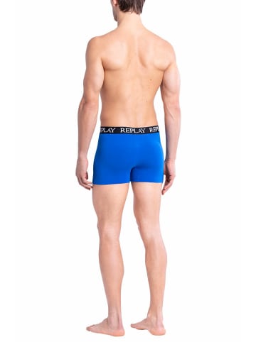 Replay Replay Trunk BOXER Style 01/C Basic Cuff Logo im 2er Pack in Blue Black