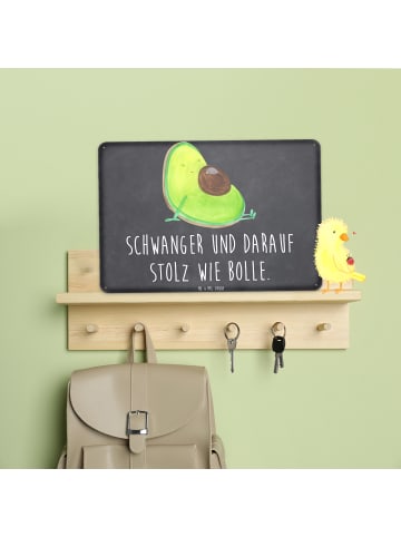 Mr. & Mrs. Panda Schild Avocado Schwangerschaft mit Spruch in Kreidetafel