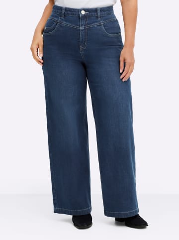 sheego Jeans in blue-stone-washed