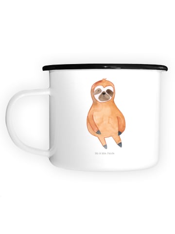 Mr. & Mrs. Panda Teetasse Faultier Zufrieden ohne Spruch in Weiß