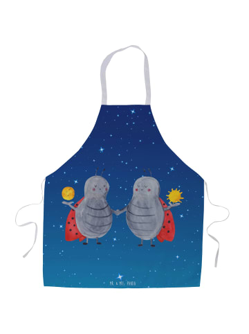 Mr. & Mrs. Panda Küchenschürze Sternzeichen Zwilling ohne Spruch in Sternenhimmel Blau