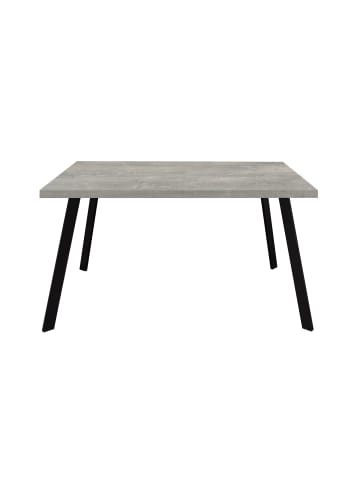 58 aufm Kessel ESSZIMMERTISCH rechteckig Ediva 1 140 x 90 x 75 Esstisch Schwarz/Beton
