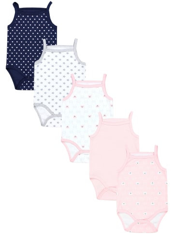 TupTam Mädchen Babybody mit Spagettiträger Sommer 5er Pack in rosa Modell 1