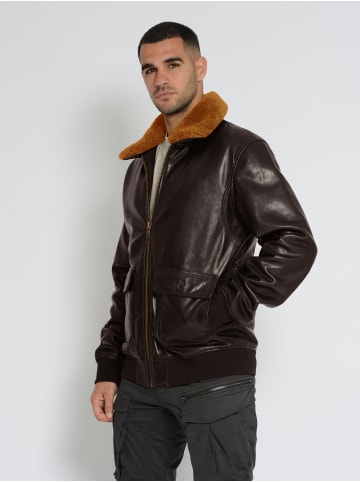 TOP GUN Lederjacke TG2023002 in braun