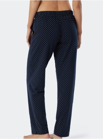 Schiesser Pyjamahose Mix & Relax lang in dunkelblau-gem.