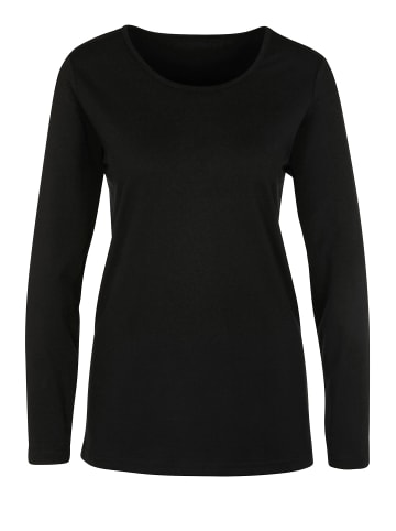 Sieh an! Langarmshirt in schwarz