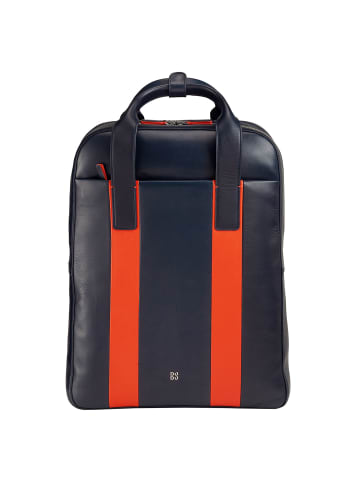 DuDu Rucksack Leder 40 cm Laptopfach in navy