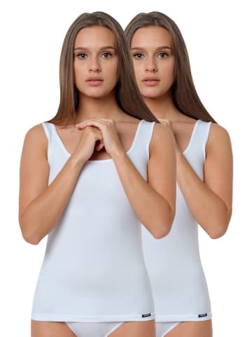 Yenita® Tank Top (2er Set) Modern-Collection in weiss