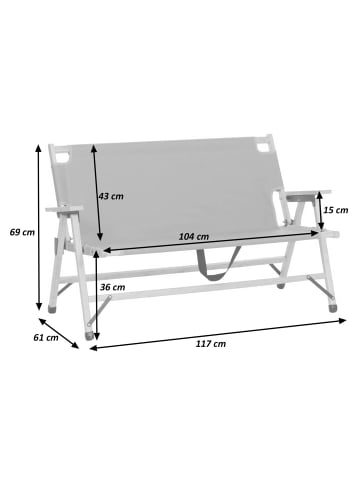 MCW Bambus Campingbank Q40, Creme