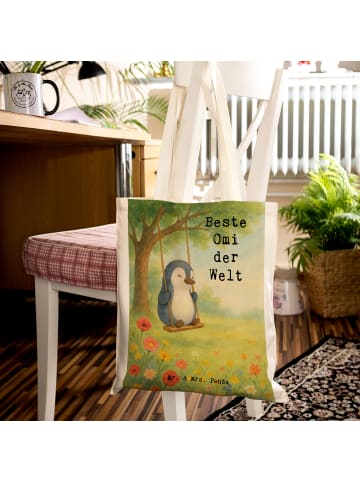 Mr. & Mrs. Panda Tragetasche Pinguin Beste Omi der Welt Design m... in Weiß