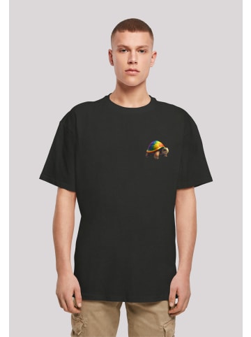 F4NT4STIC Heavy Oversize T-Shirt Rainbow Turtle OVERSIZE TEE in schwarz