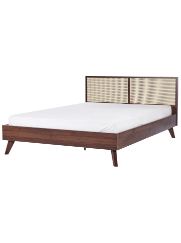 Beliani Doppelbett MONPAZIER in Braun - (W) 187 x (H) 99 x (L) 209 cm