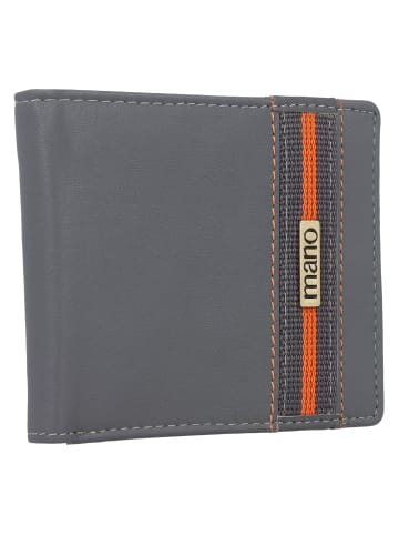 mano Don Leonardo Geldbörse RFID Leder 11 cm grau