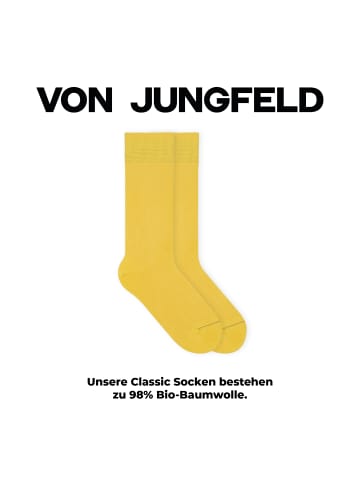 von Jungfeld Classic Socken Signature Innenbund in Gelb
