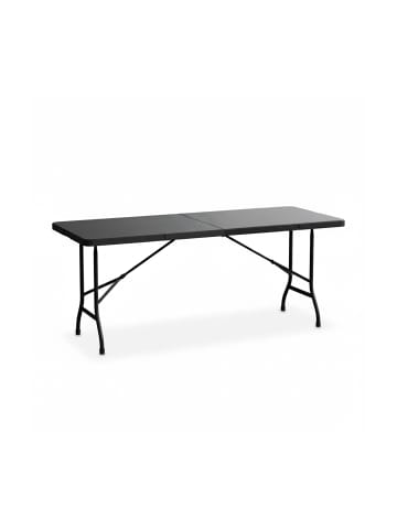 relaxdays Gartentisch in Schwarz - (B)180 x (H)72 x (T)74 cm