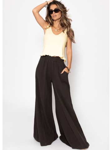 SASSYCLASSY Top mit Rüschen in Gelb