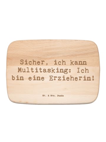 Mr. & Mrs. Panda Frühstücksbrettchen Spruch Erzieherin Multitask... in Transparent