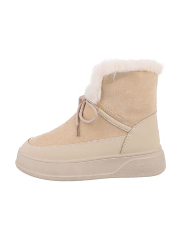 Ital-Design Stiefelette in Beige