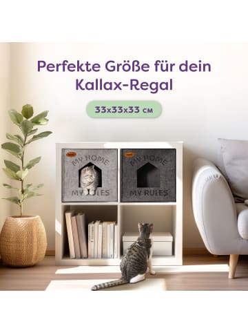 Knupis Katzenhöhle - Für Kallax Regal - Aus Umweltfreundlichem Filz - Mit