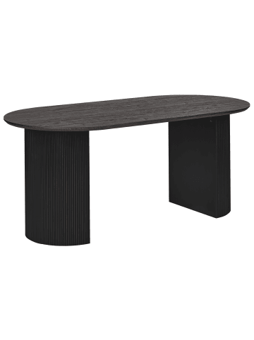 Beliani Esszimmertisch SAVORY in Schwarz - (W) 90 x (H) 75 x (L) 180 cm