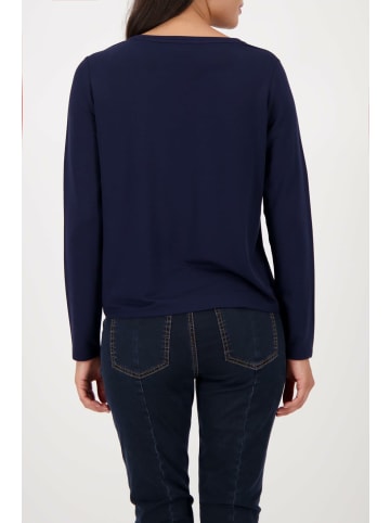 monari Rundhalspullover für Damen in dunkel-blau