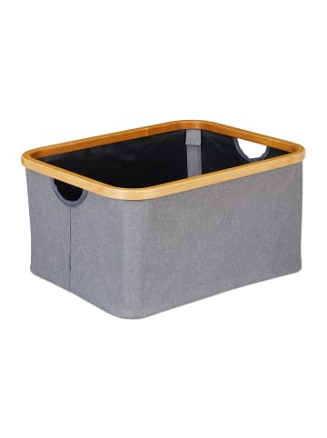 relaxdays 2x Aufbewahrungsbox in Grau - (B)45,5 x (H)22,5 x (T)35,5 cm