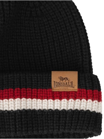 Lonsdale Mütze "Butleigh Unisex Schal und Mütze Set" in Schwarz