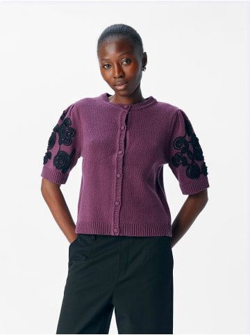 Object Strickjacke in Mauve Wine