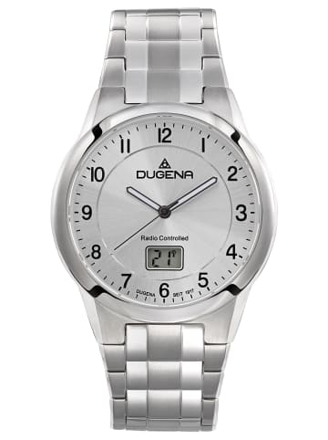 Dugena Herrenuhr Funk Gent Titan Silber