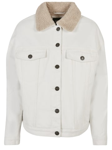 Urban Classics Urban Classics Damen Ladies Oversized Sherpa Denim Jacket in offwhite raw