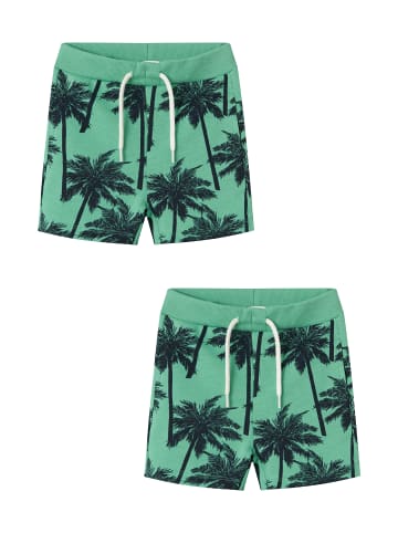name it Shorts 2er-Set elastischer Bund Kordelzug in Grün-2
