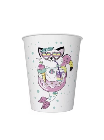 Wisam® Tiere Cat Vibes Pappbecher 8-tlg 250 ml