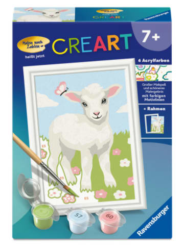 Ravensburger Verlag GmbH Spiel - CreArt, Malen nach Zahlen Kinder - Süßes Lämmchen