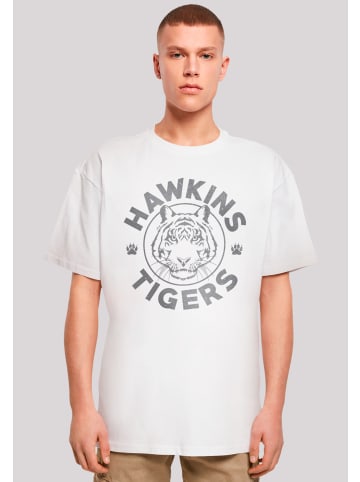 F4NT4STIC Oversize T-Shirt Stranger Things Hawkins Grey Tiger in weiß
