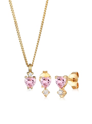 Elli Schmuckset 925 Sterling Silber in Pink