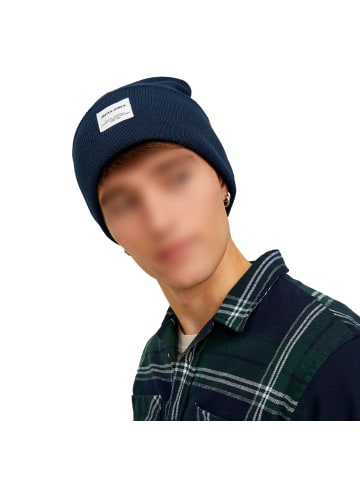Jack and Jones Long Knit Beanie in Dunkelblau