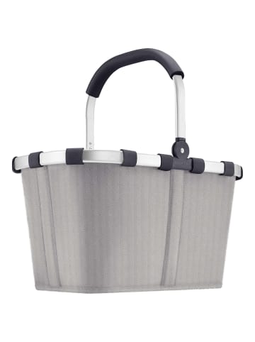 Reisenthel carrybag - Einkaufskorb (teddy leo olive) in herringbone grey
