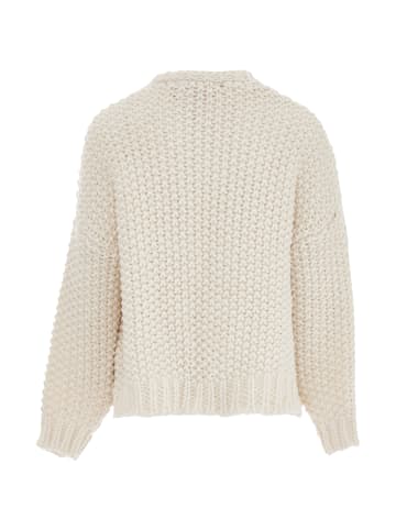 ebeeza Damen Strickjacke in Wollweiss