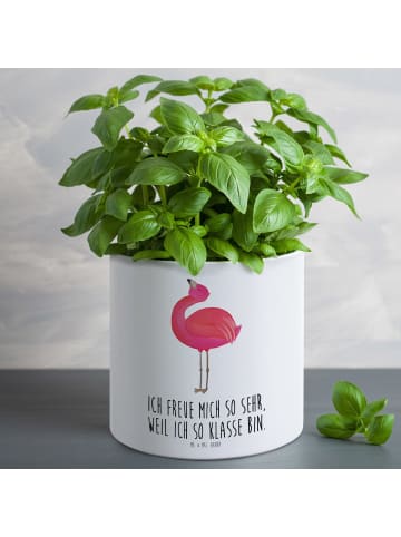 Mr. & Mrs. Panda Pflanztopf Flamingo Stolz mit Spruch in Weiß